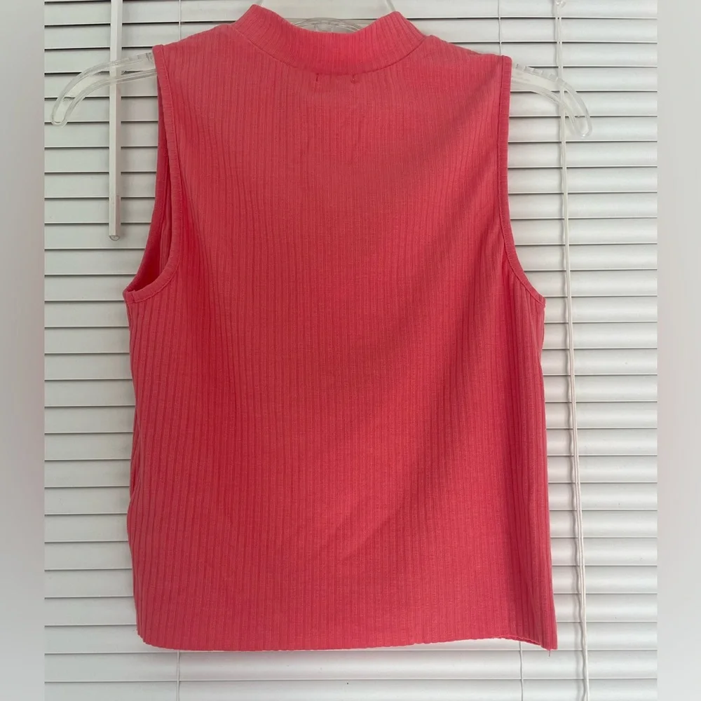 GB Girls Coral Ribbed Sleeveless Top Size XL